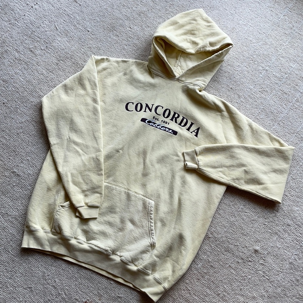 Faded yellow hoodie